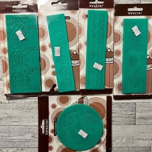 Tangchu Green Silicone Lace Gumpaste Mat Mold Set